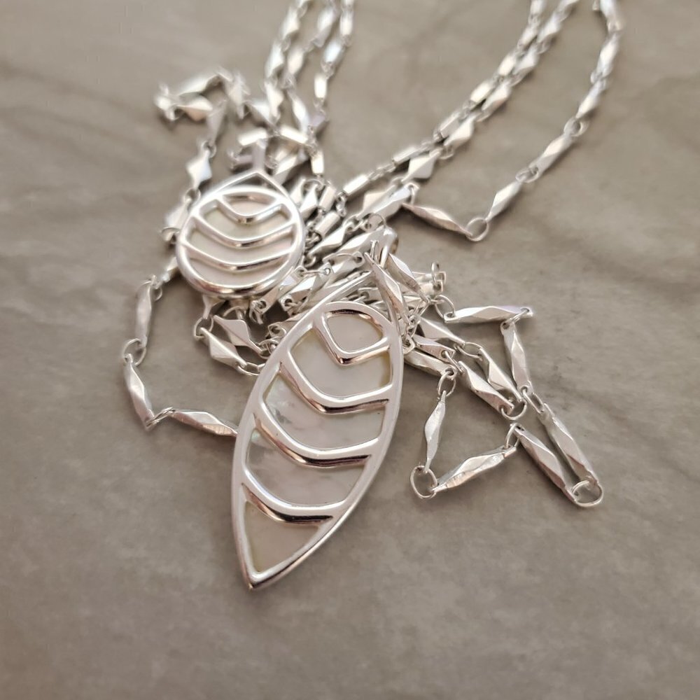✨ Stella and Dot Mother Of Pearl Aurelia 3 in 1 Necklace ✨ - Picture 10 of 11
